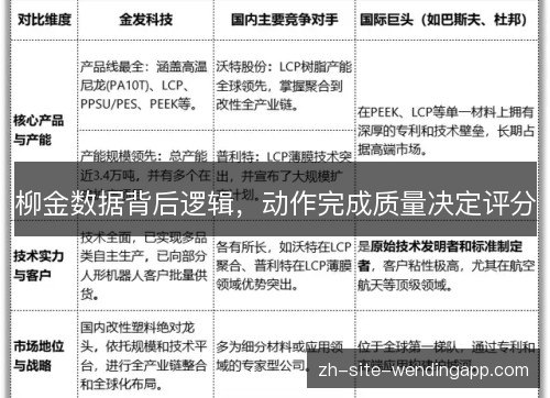 柳金数据背后逻辑，动作完成质量决定评分
